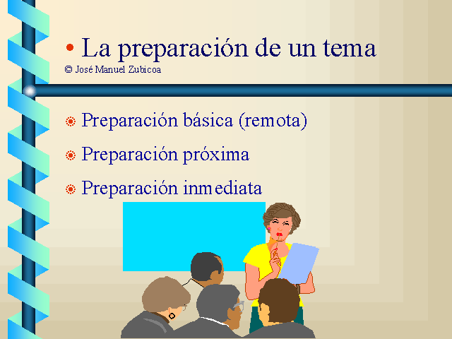 Preparaci�n remota, pr�xima e inmediata